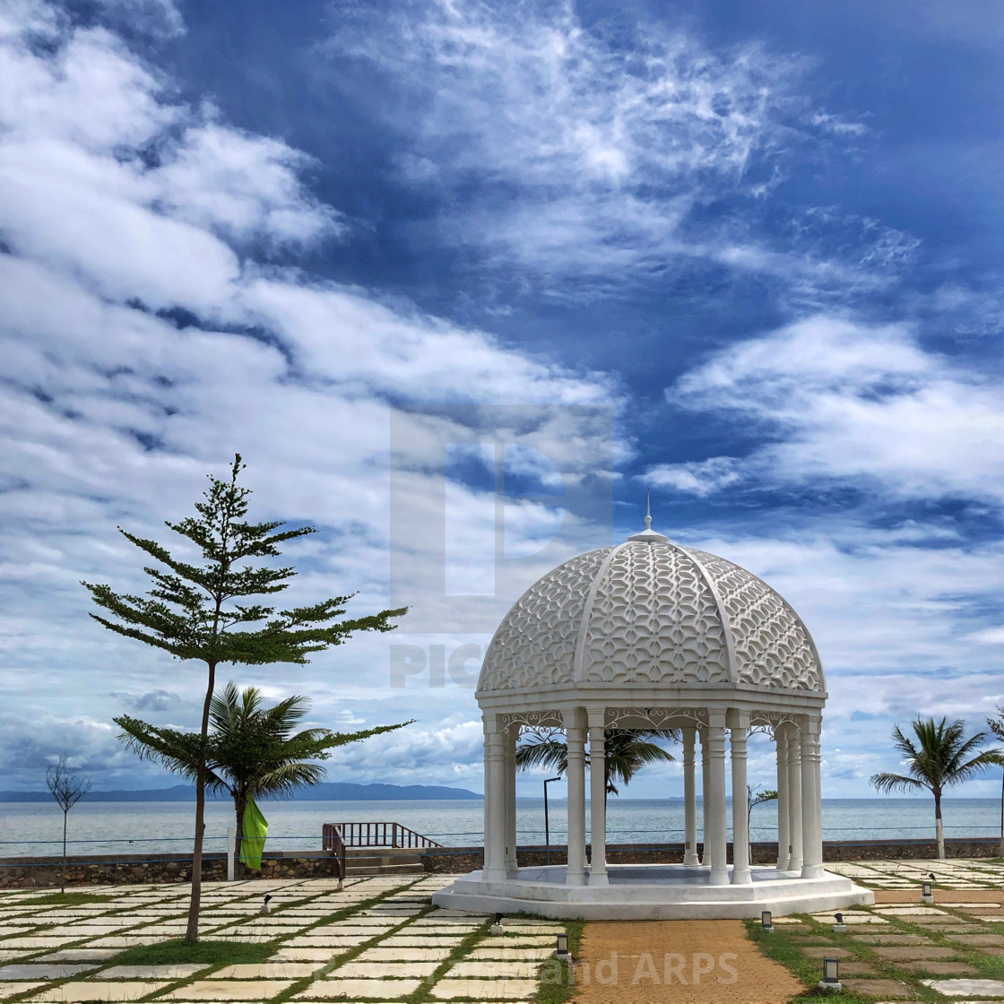 "Pavilion by the sea" stock image