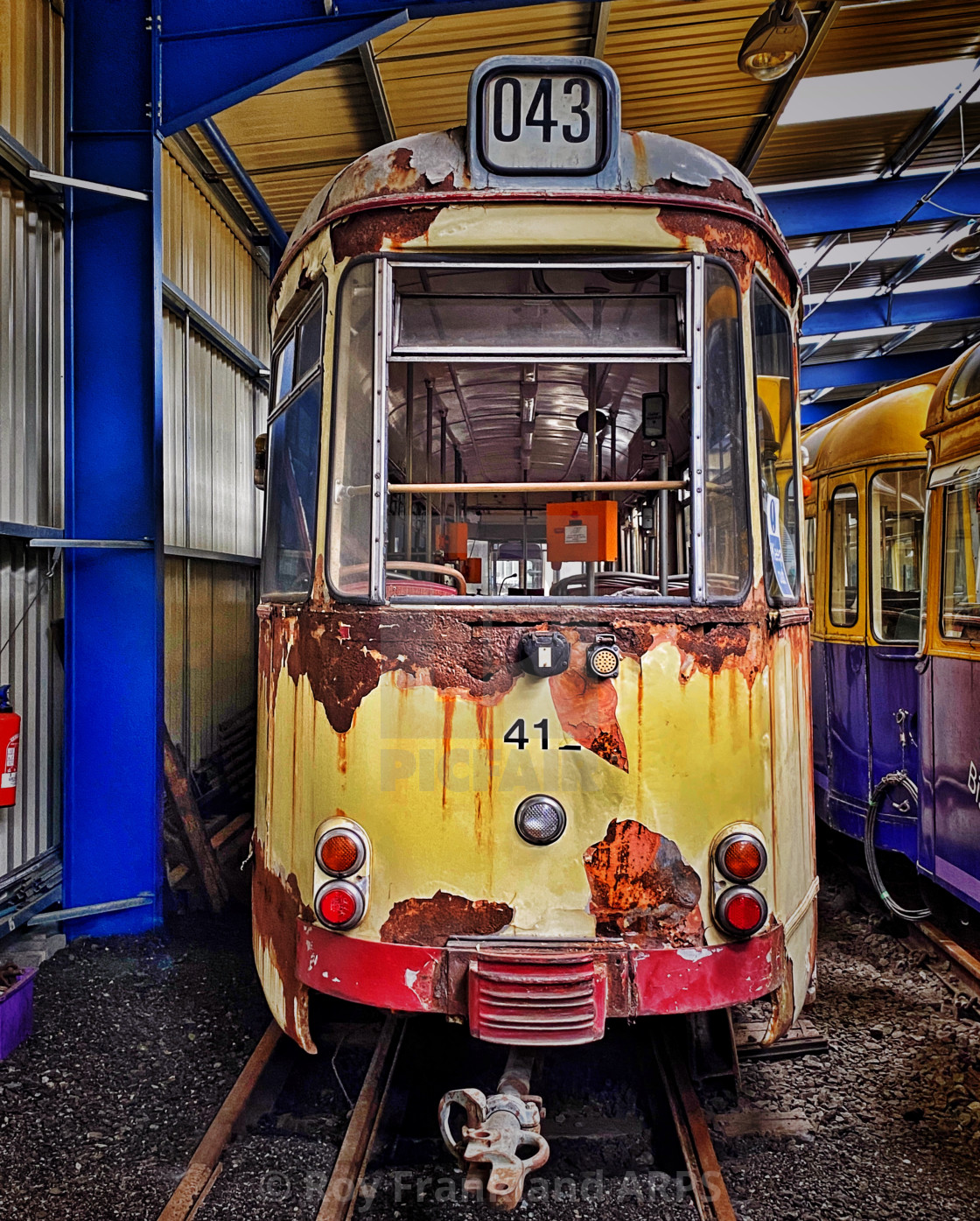 "Old German tram" stock image