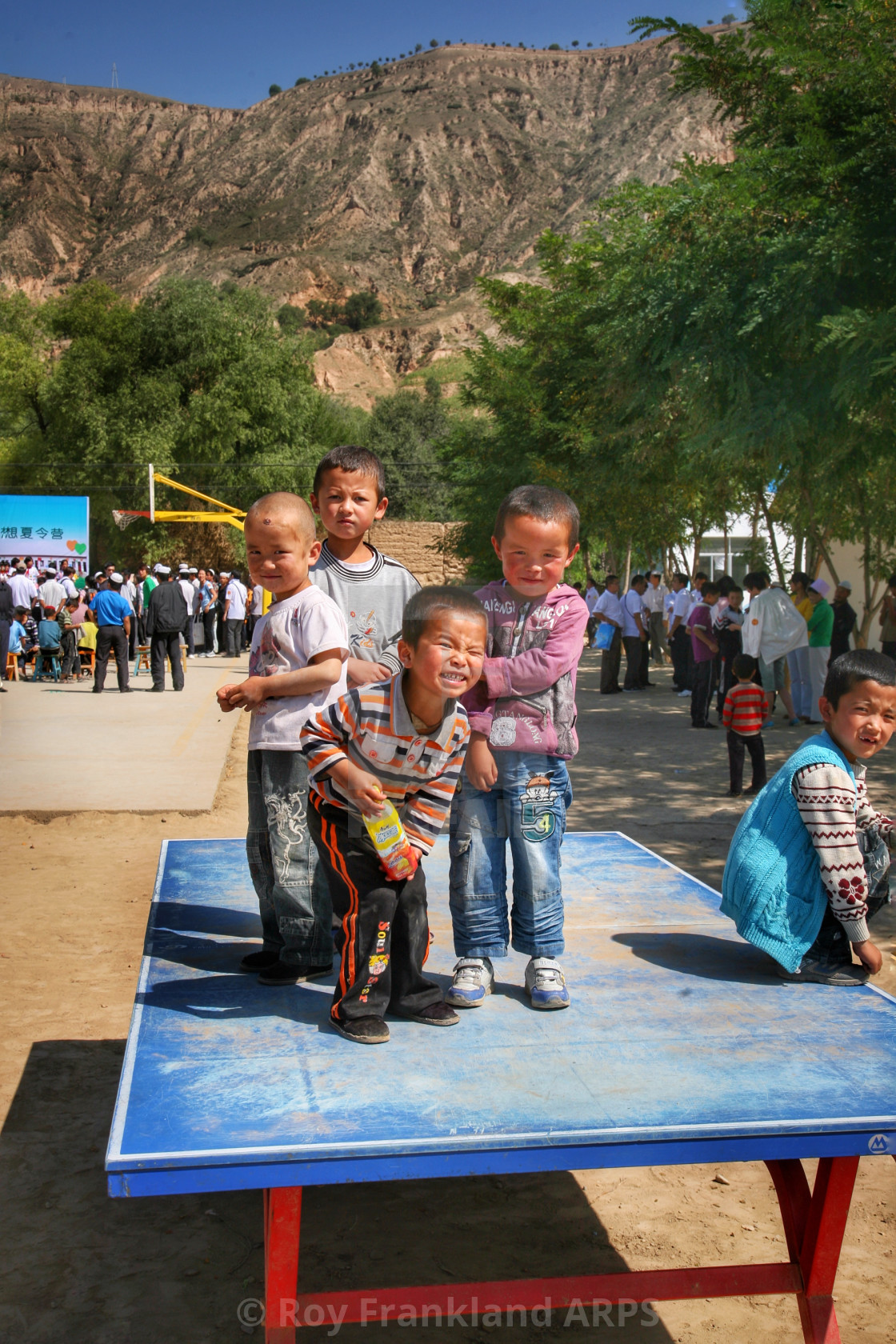 "Uighur boys in LinXia" stock image