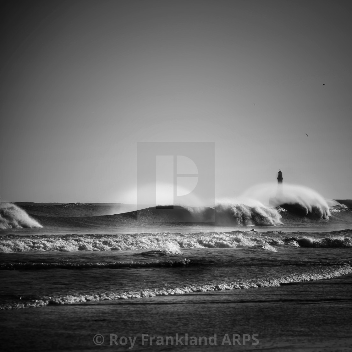 "Big waves at Roker" stock image