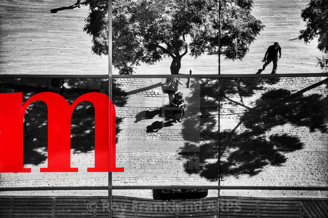 "Reflections of a street, selective colour" by Roy Frankland ARPS - $18.43 "Reflections of a street, selective colour" stock image
