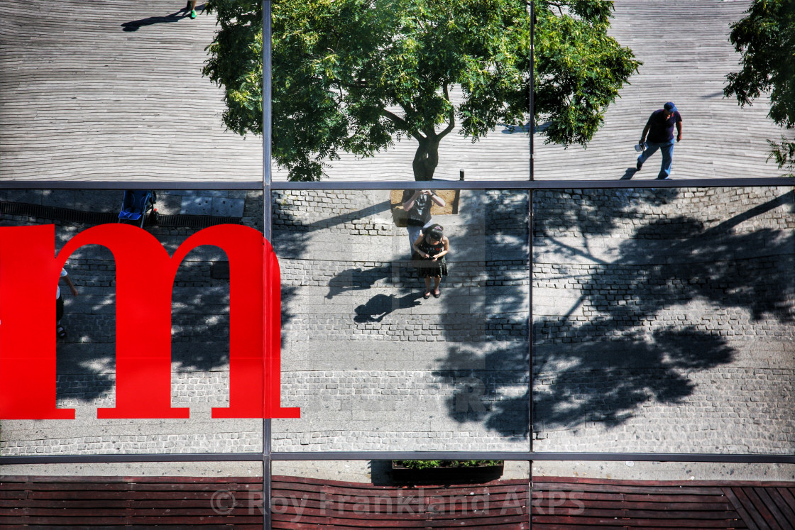 "Reflections of a street" stock image