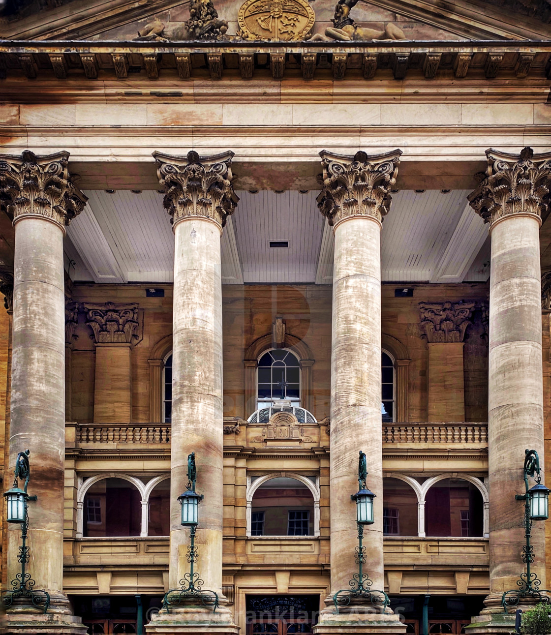 "Theatre Royal columns, Newcastle" stock image