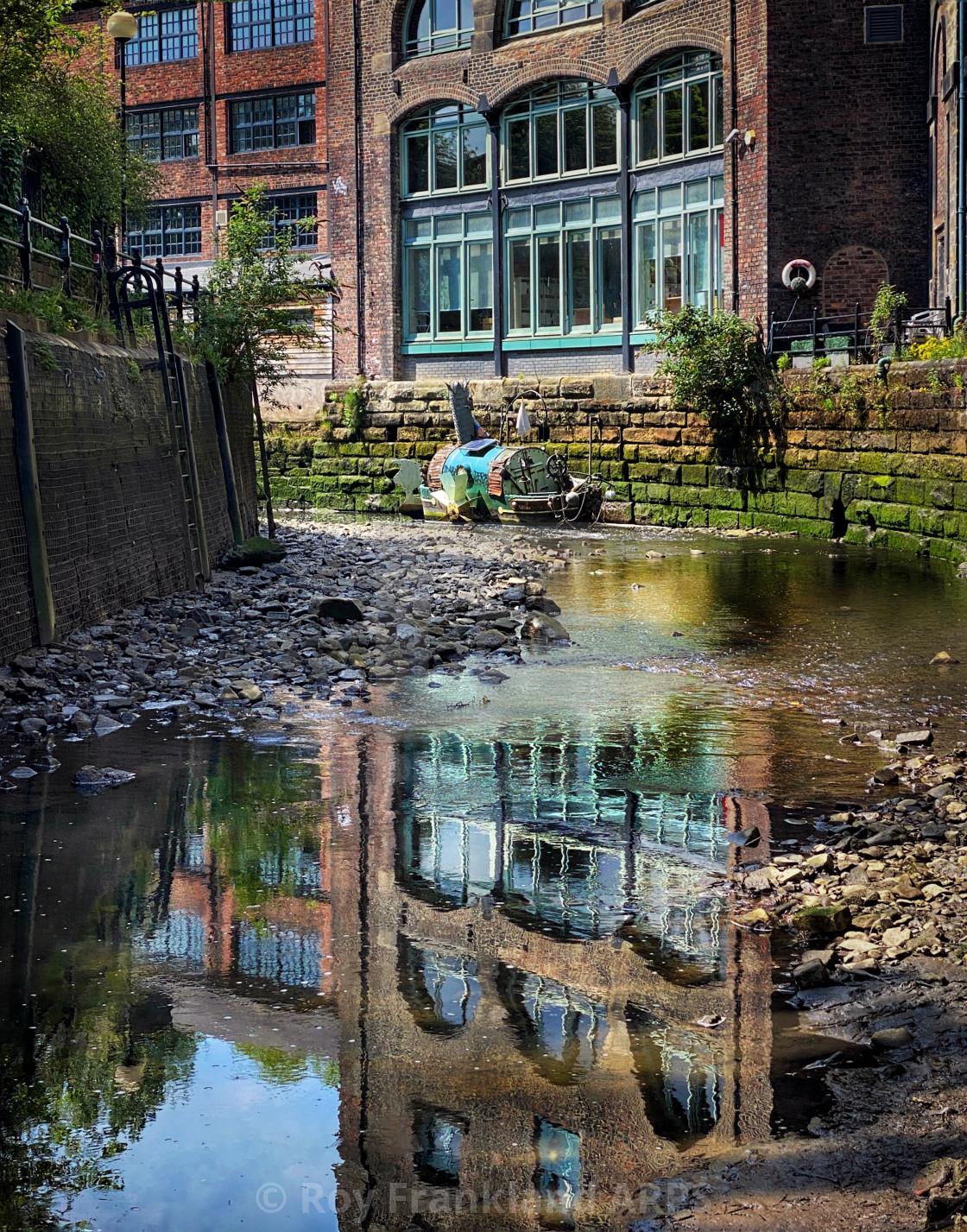 "Reflections in the Ouse burn" stock image