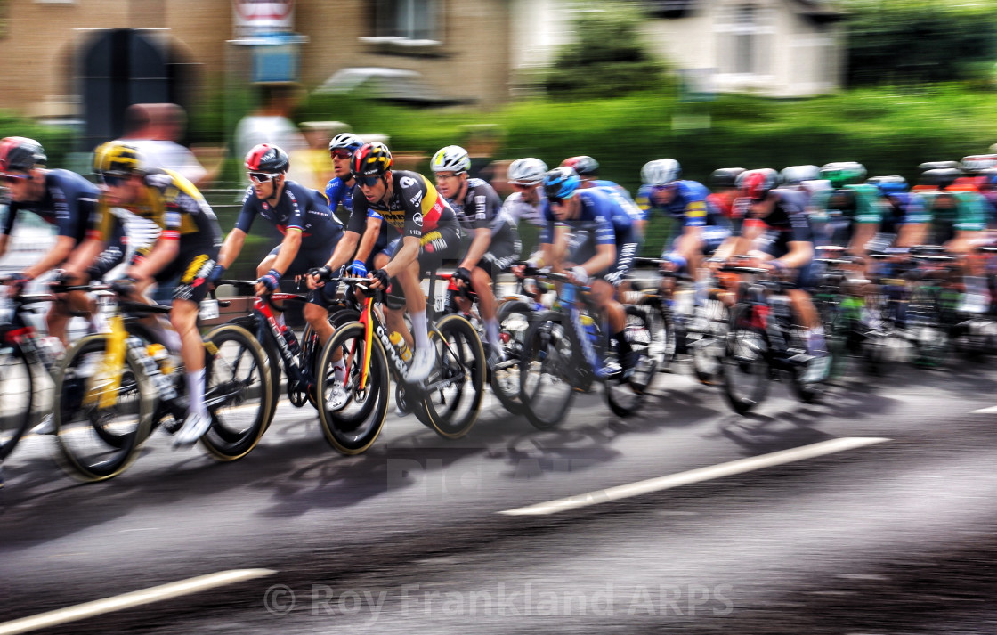 "Tour of Britain Cycle race peleton" stock image