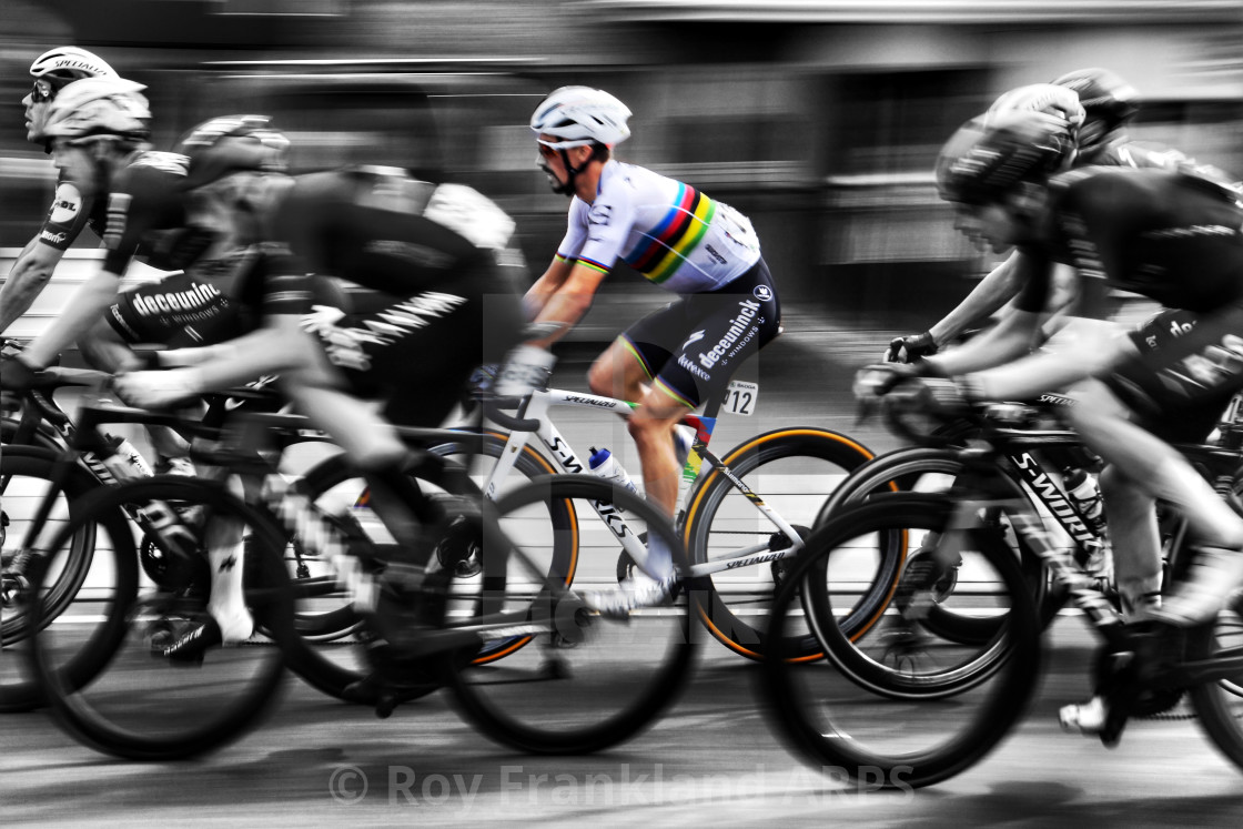 "Tour of Britain 2021, with Julian Alaphilippe" by Roy Frankland ARPS - $18.43 "Tour of Britain 2021, with Julian Alaphilippe" stock image