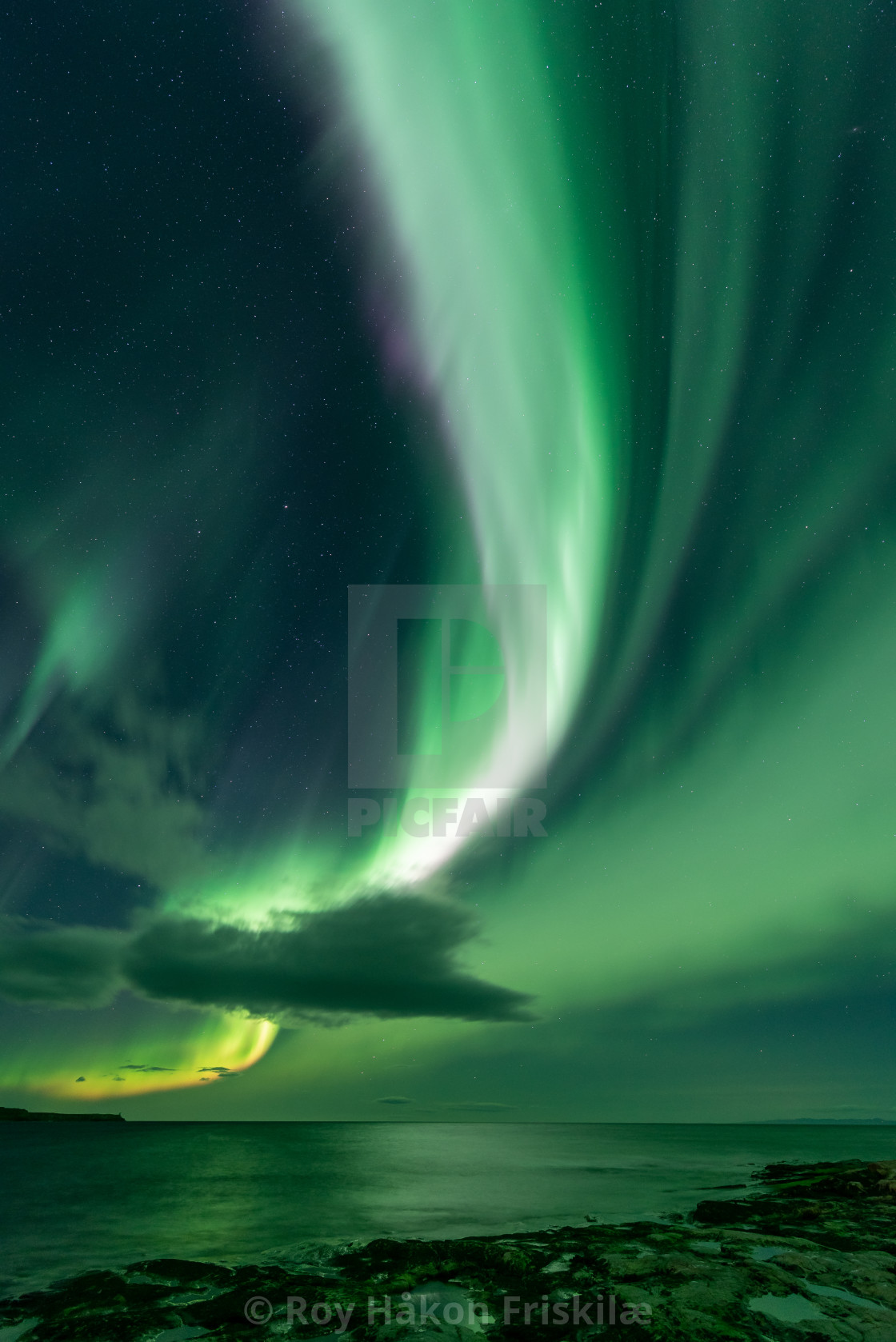 "Aurora in Northern Varanger" stock image