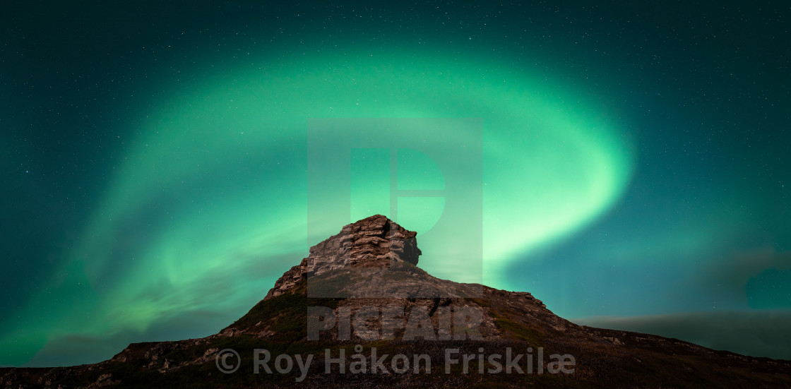 "Aurorawave over Krampenes" stock image