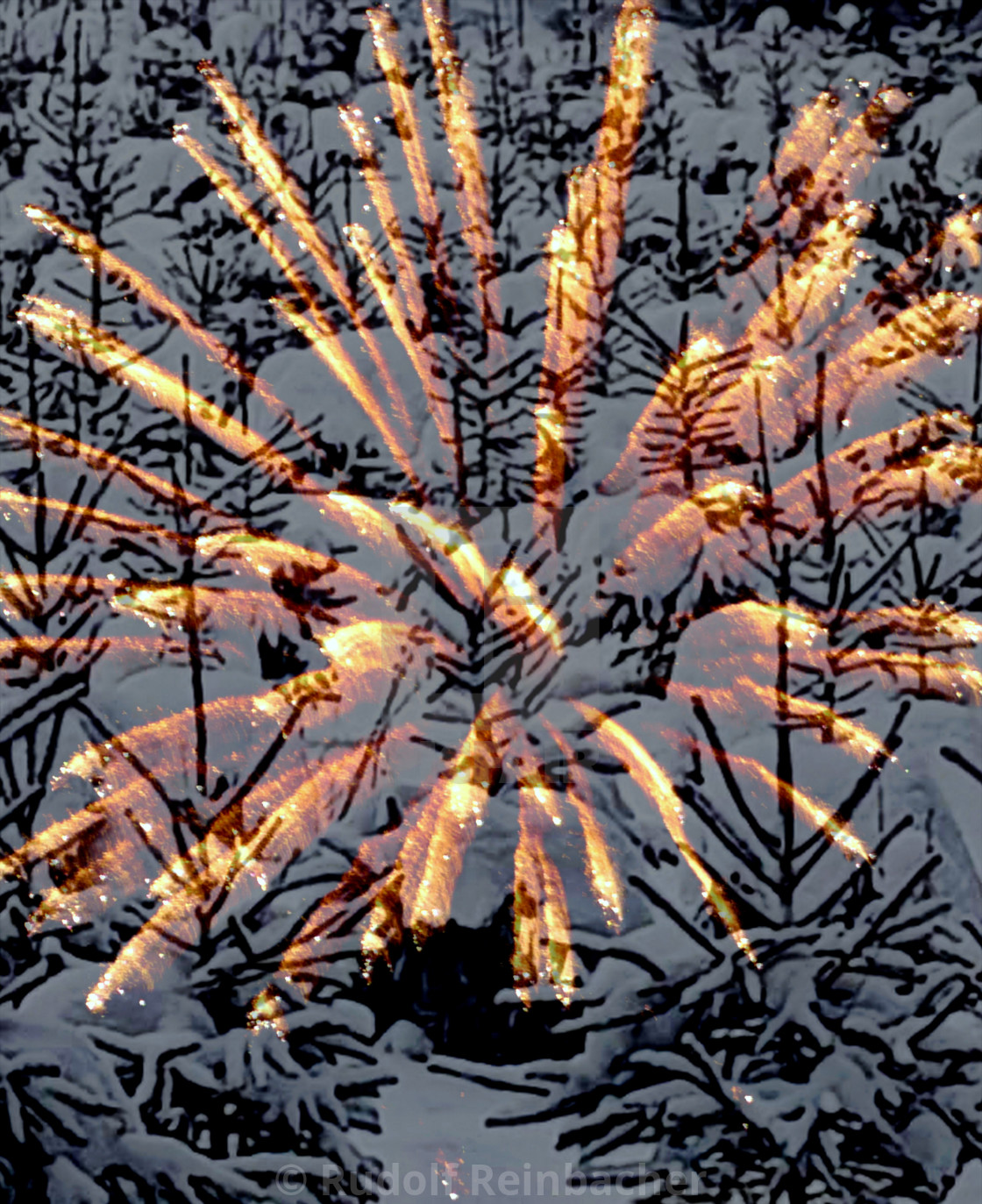 "'Winter(fire)works'!" stock image