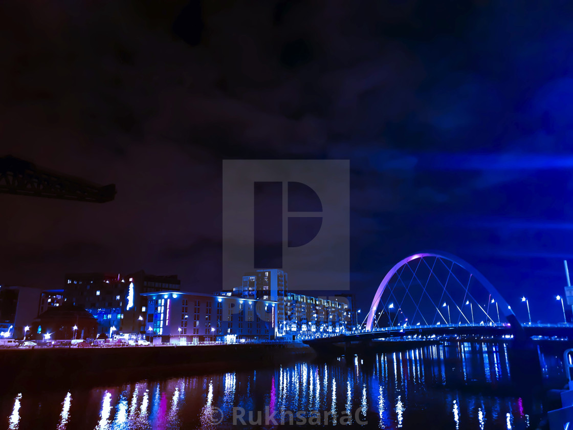 "Evening on River Clyde" stock image