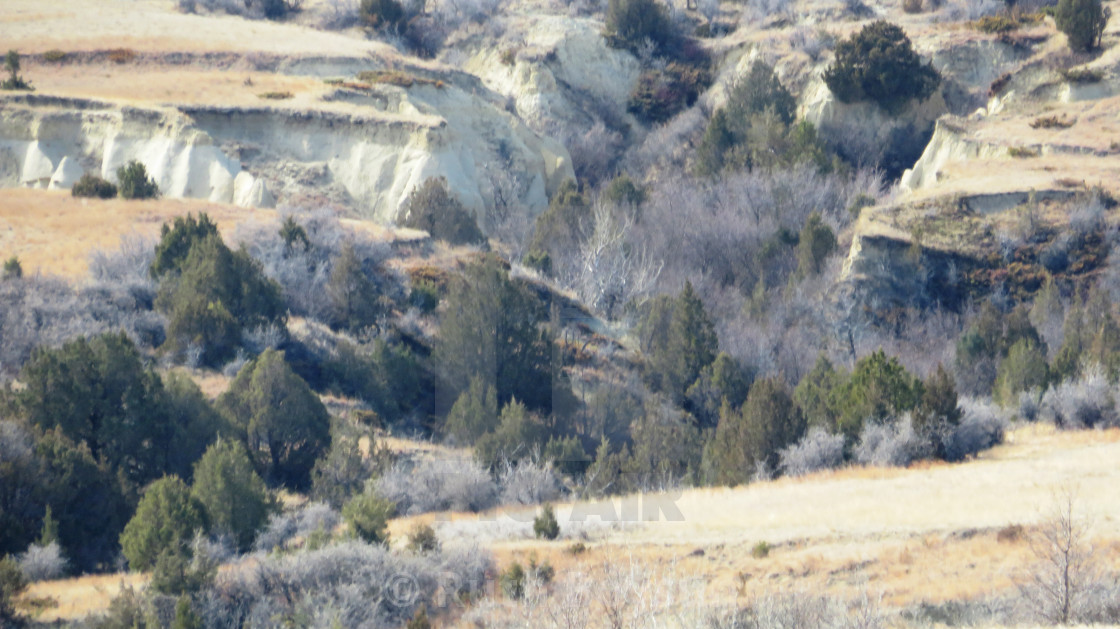 "Prairie County Badlands" stock image