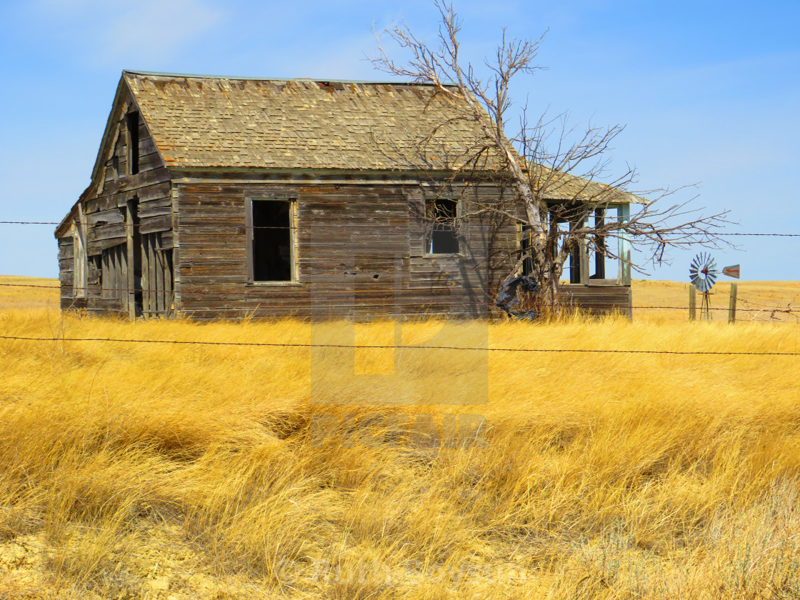 "Dawson County Homestead" stock image