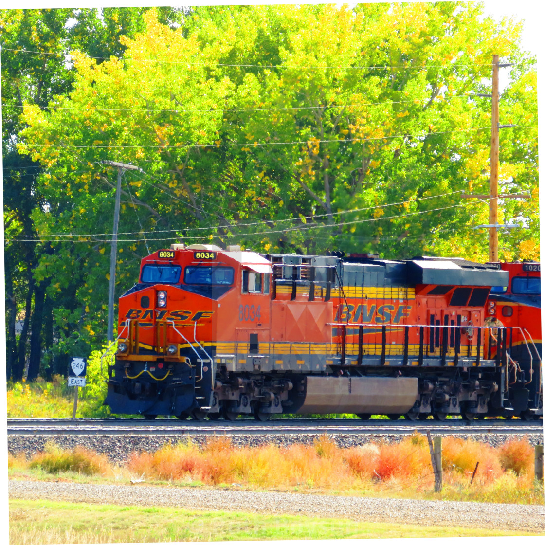 "BNSF Engine" stock image