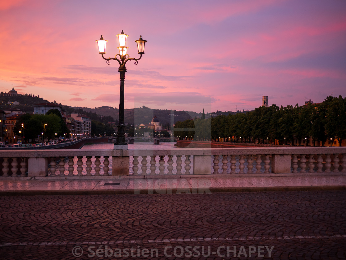 "Verona sunset" stock image