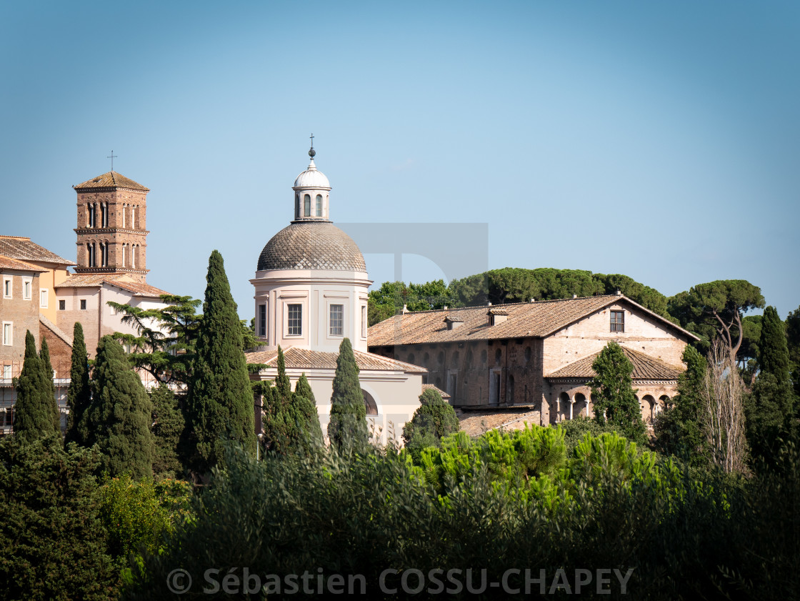 "The roofs of Rome" stock image