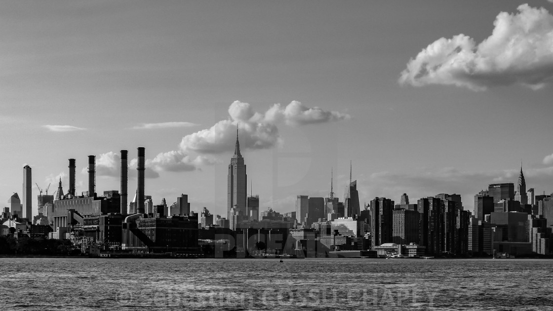 "The Manhattan skyline" stock image