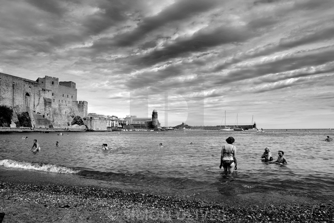 "Bathers in Collioure" stock image