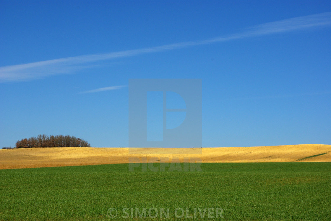 "Blue yellow green" stock image