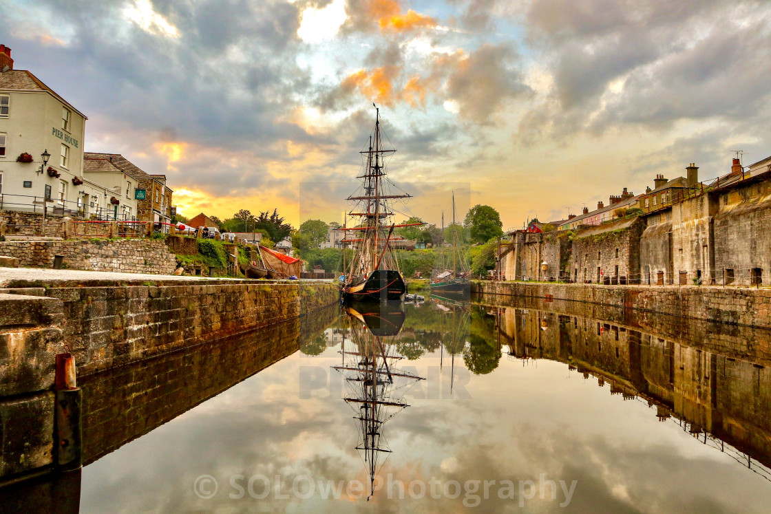 "Charlestown Sunset" stock image