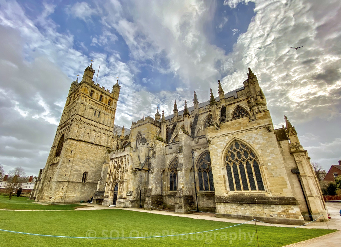 "Exeter Cathedral" stock image