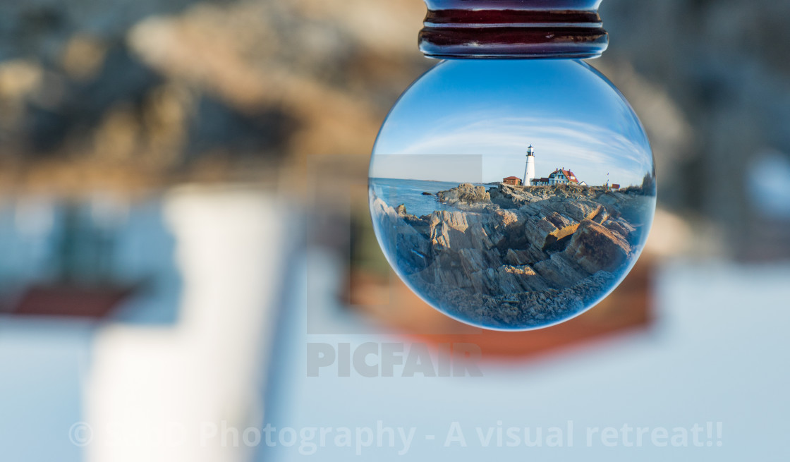 "Awesome Portland headlight in a glass bulb" stock image