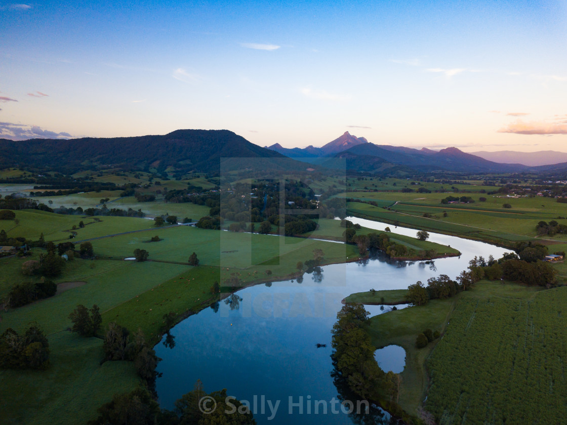 "Mt Warning - First Light" stock image