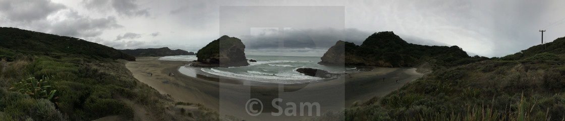 "Panorama - Karekare Beach - New Zealand" by Sam - $9.96 "Panorama - Karekare Beach - New Zealand" stock image