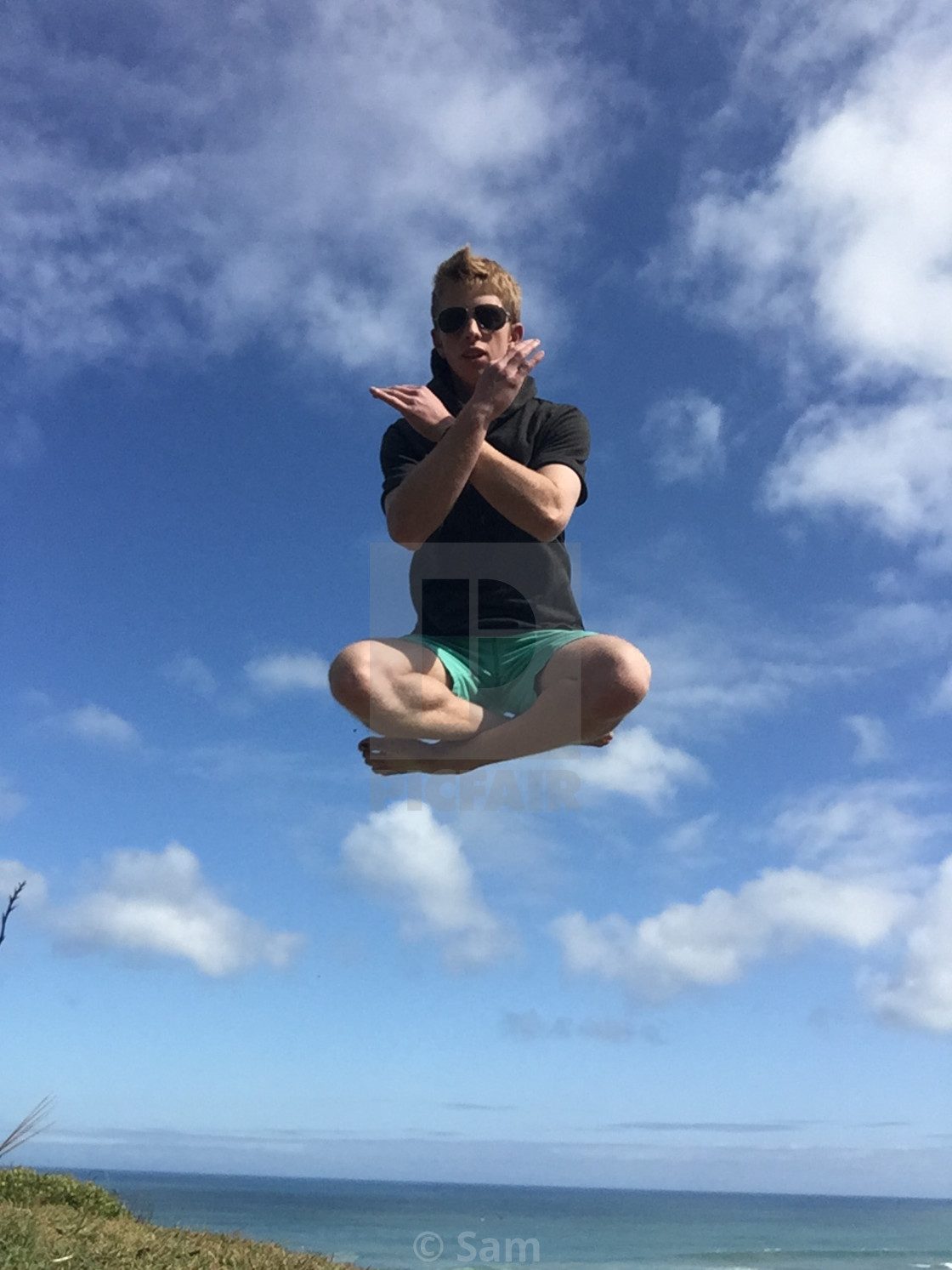 "Meditation in the sky" by Sam - $9.96 "Meditation in the sky" stock image