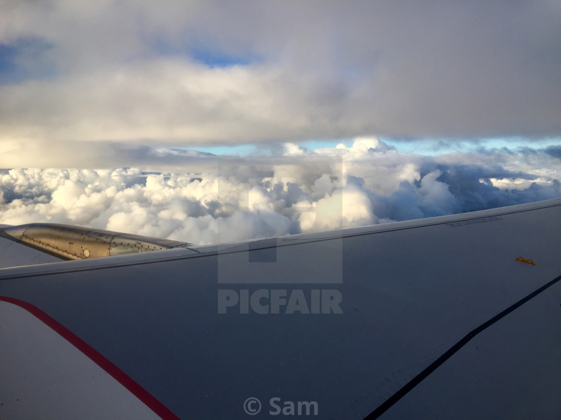 "Flying Above The Land Of The Long White Cloud" by Sam - $9.96 "Flying Above The Land Of The Long White Cloud" stock image