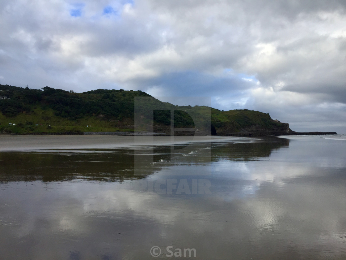 "Reflecting @ Muriwai" by Sam - $24.91 "Reflecting @ Muriwai" stock image