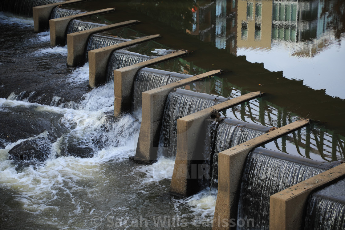 "Dam Reflections" stock image