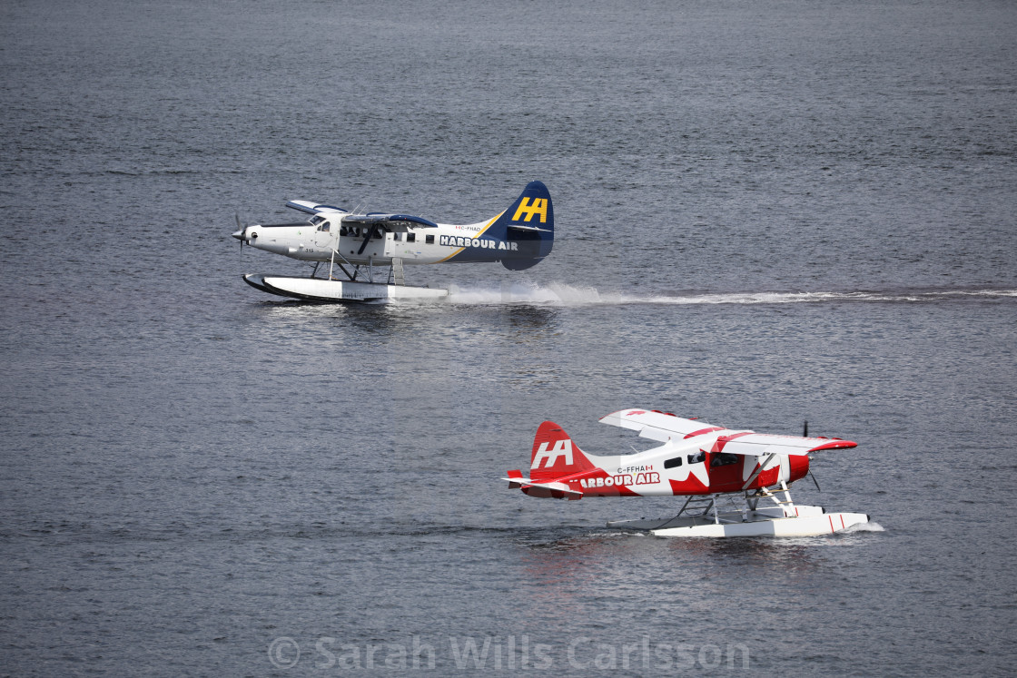 "Seaplanes in Vancouver Harbor" stock image