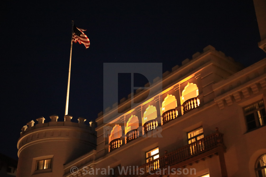 "St Augustine by Night" stock image