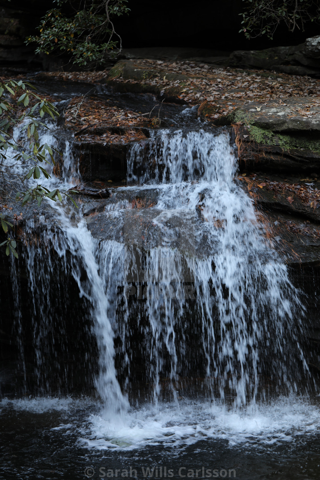 "Waterfall on Carrick Creek Trail" stock image