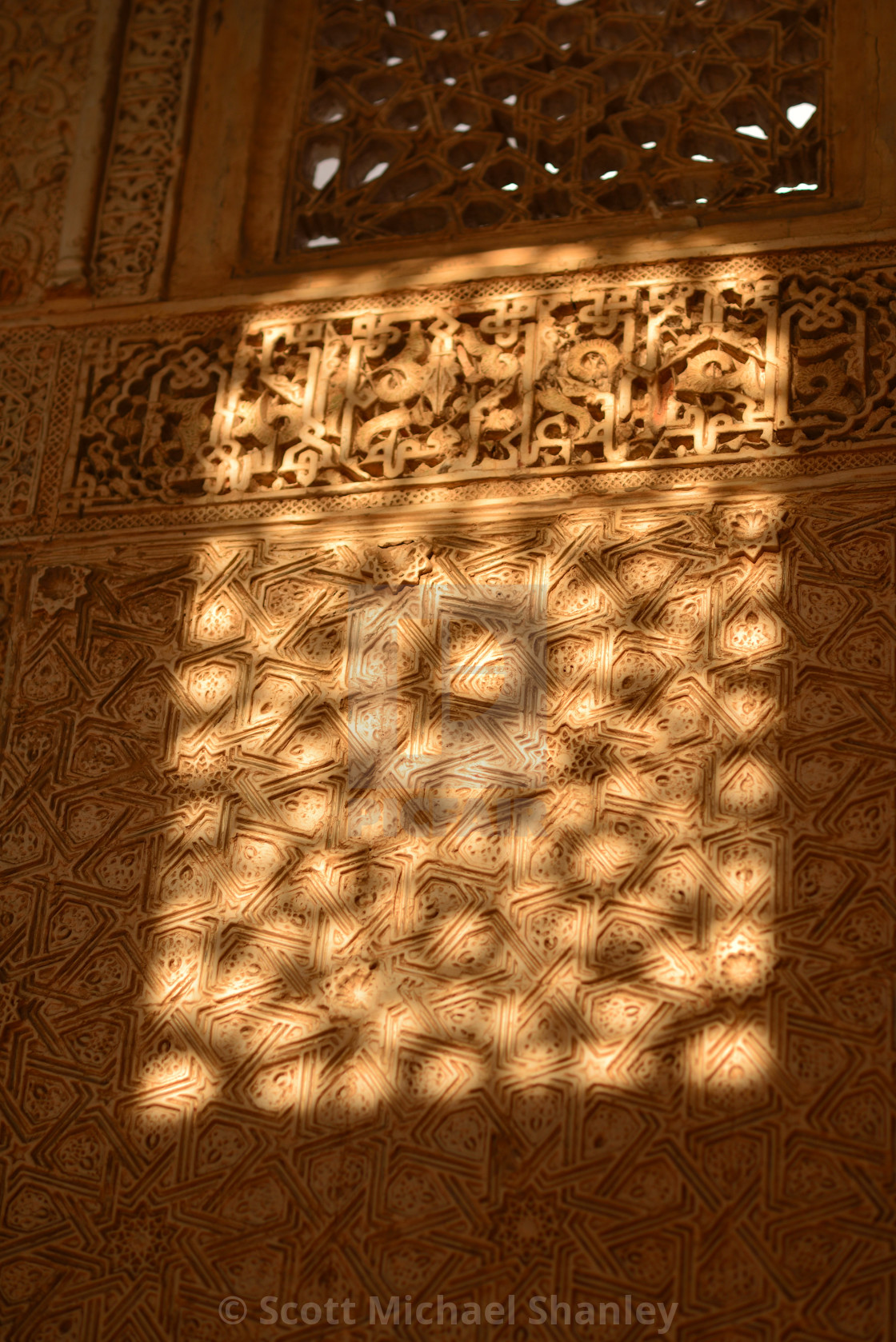 "Stone Filigree Windows, Alhambra" by Scott Michael Shanley - £12.40 "Stone Filigree Windows, Alhambra" stock image