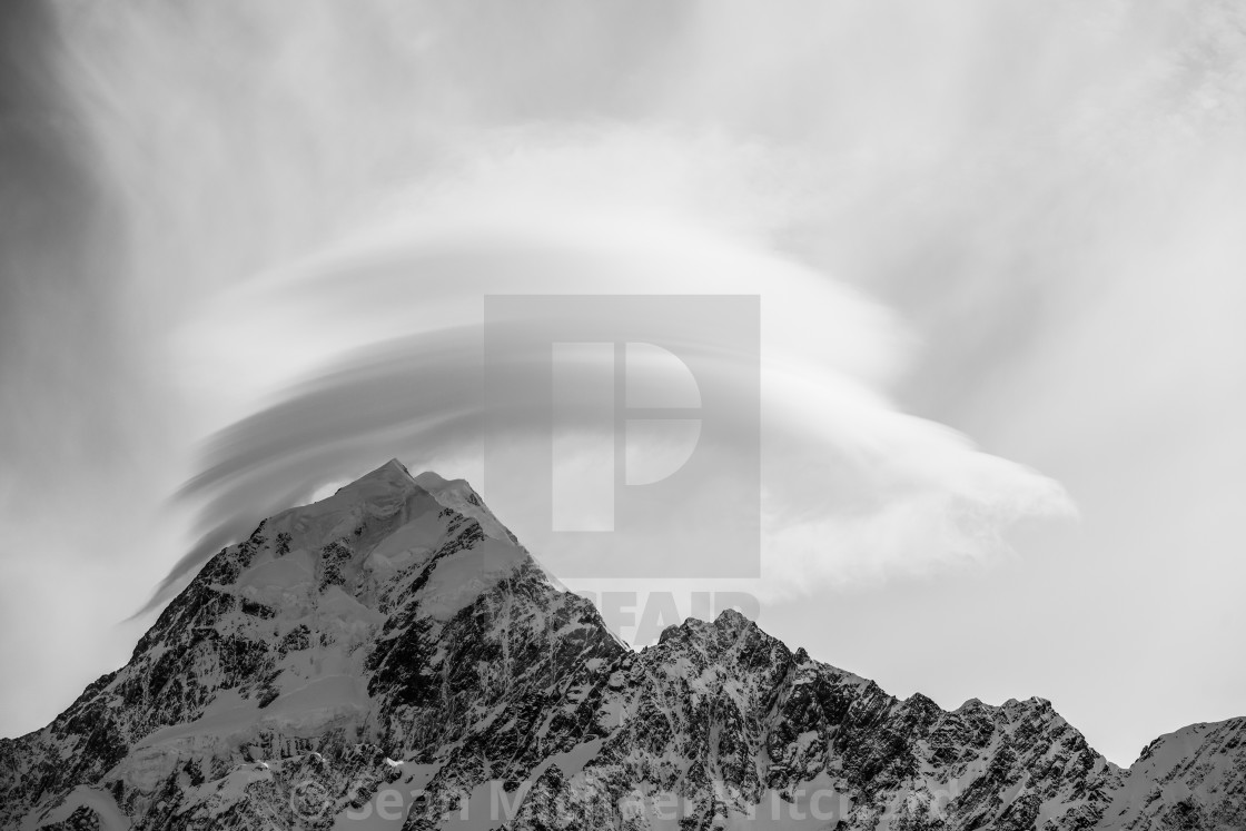 "Cloud on the Peak." stock image