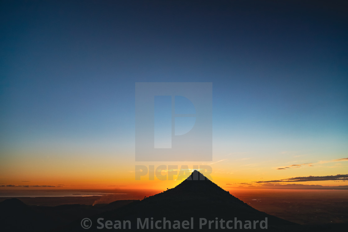 "Glowing Peak." by Sean Michael Pritchard - £14.99 "Glowing Peak." stock image