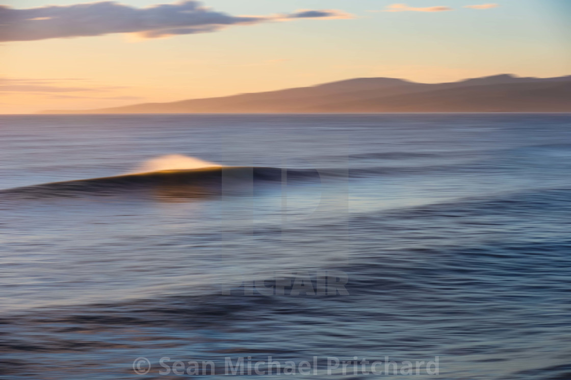 "Sunrise A-frame." by Sean Michael Pritchard - £14.99 "Sunrise A-frame." stock image
