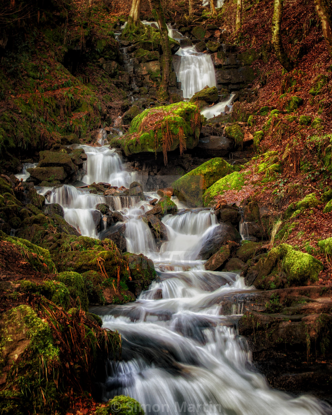 "The Craggs cascade" stock image