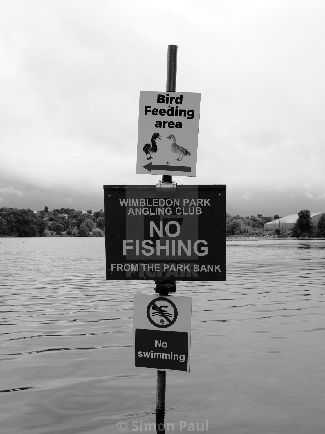 "No Fishing" stock image