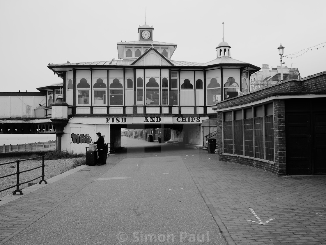 "Approaching the Pier" stock image