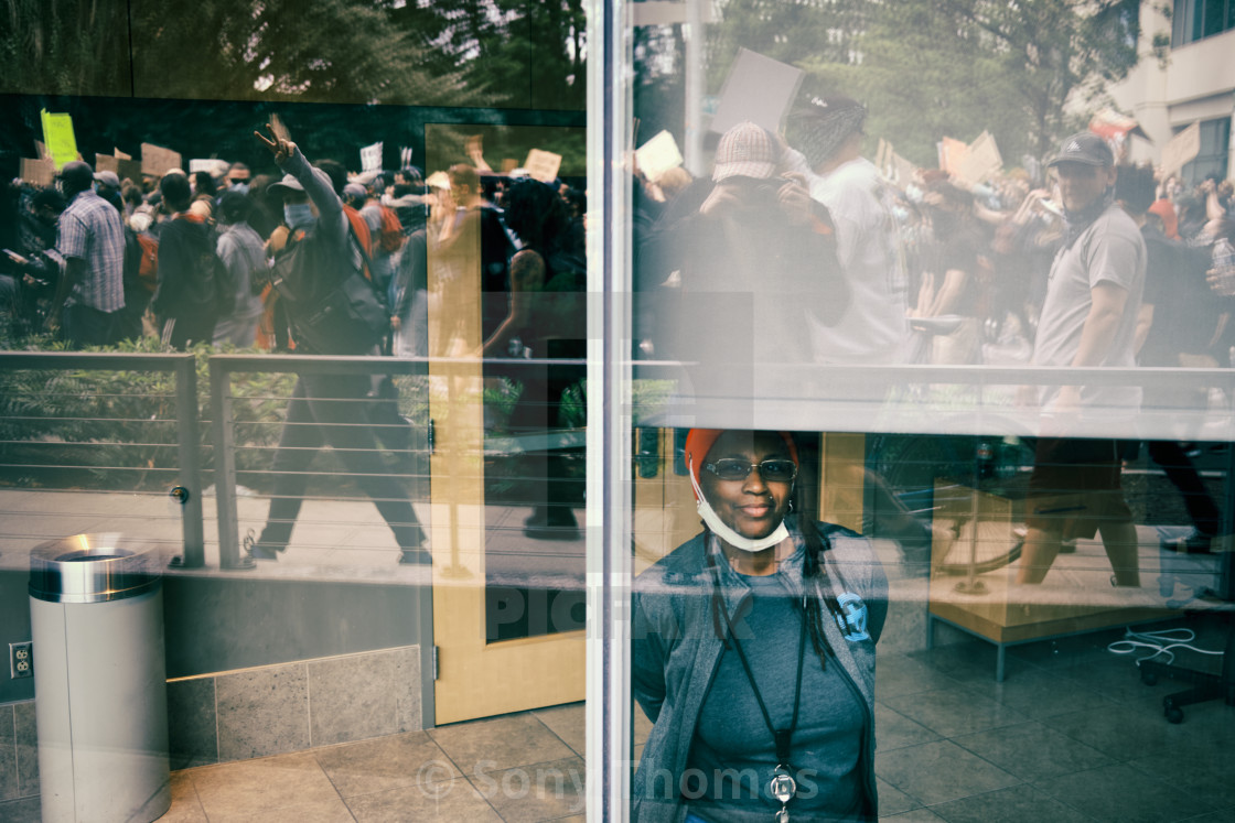 "Onlooker at George Floyd Protest" stock image