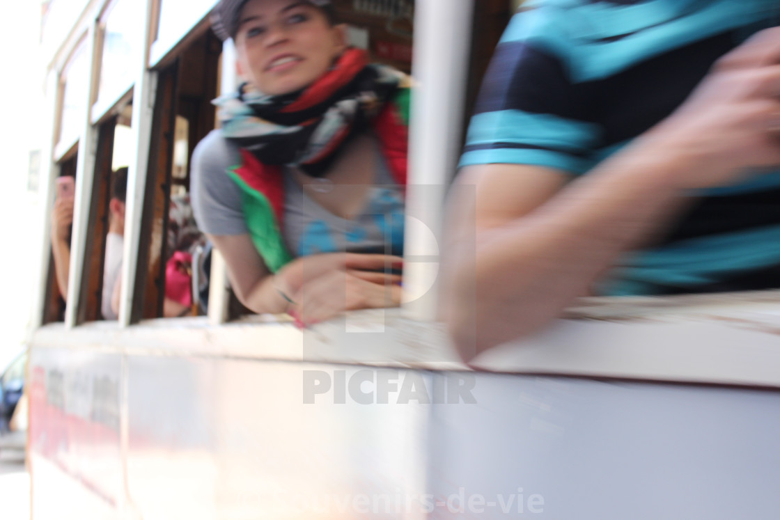 "Speedy Tram Ride" stock image