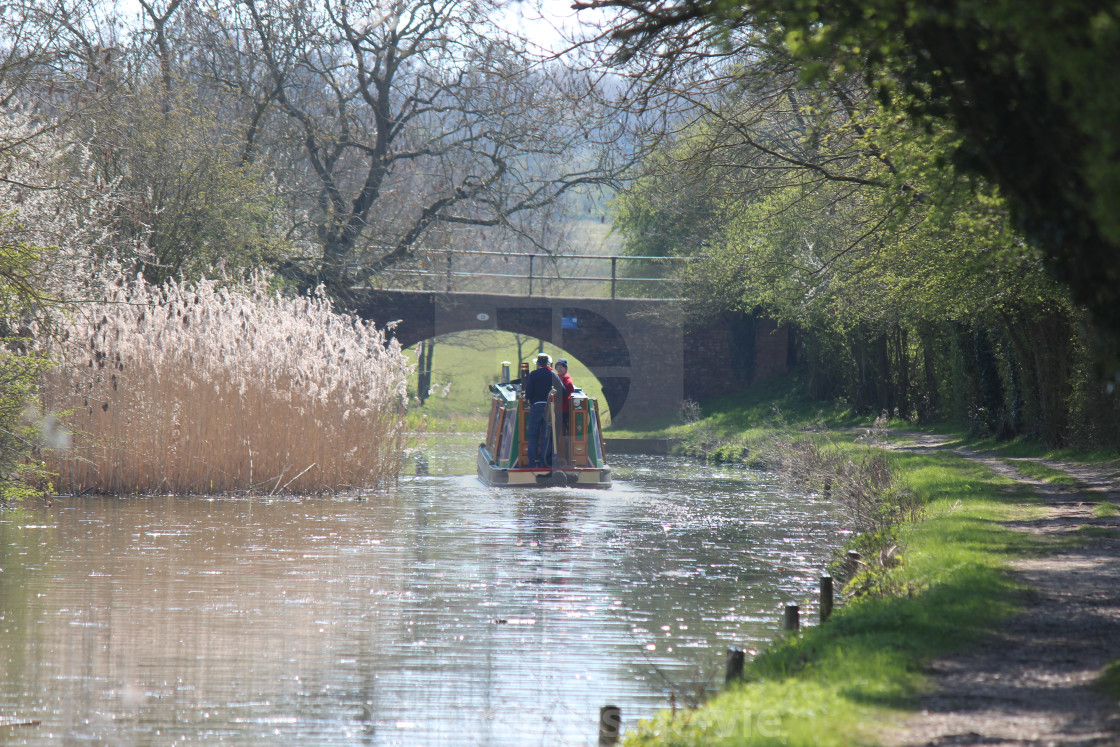 "Barging along" stock image