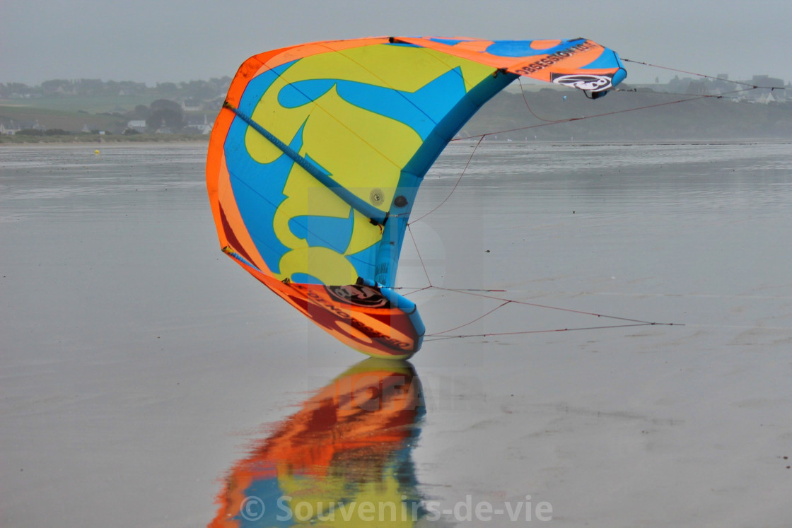 "Windsurfing in Brittany" stock image