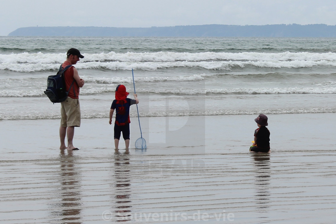 "Father and sons" stock image