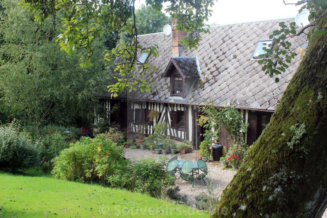 "Normandy Cottage" stock image