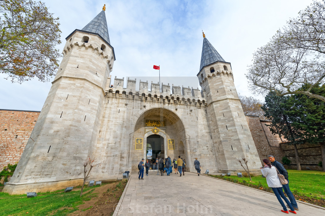 "Entrance to the famous Topkapi palace in Istanbul in wide angle" by Stefan Holm - $6.34 "Entrance to the famous Topkapi palace in Istanbul in wide angle" stock image