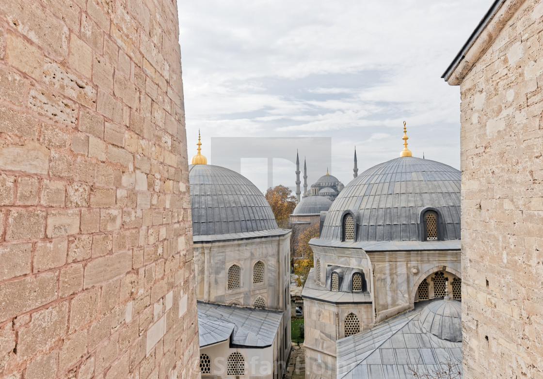 "Blue Mosque in Istanbul Turkey from Hagia Sofia" by Stefan Holm - $6.30 "Blue Mosque in Istanbul Turkey from Hagia Sofia" stock image