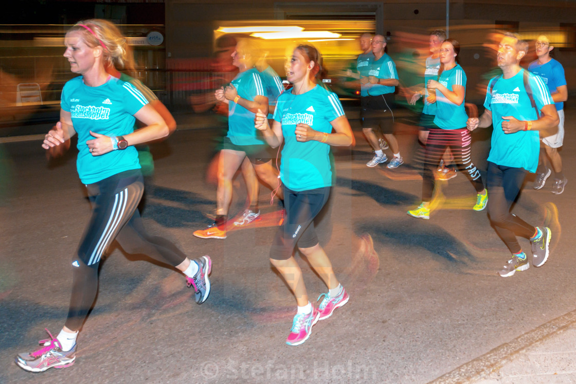 "Runners in colorful motion blur at the Midnight run in Stockholm" by Stefan Holm - $6.30 "Runners in colorful motion blur at the Midnight run in Stockholm" stock image